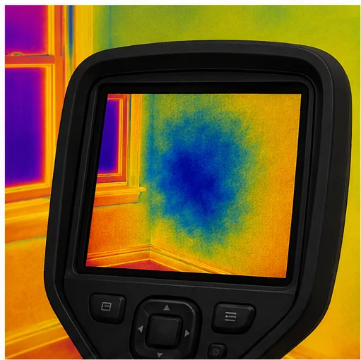Thermal imaging scan during a Coon Rapids home inspection